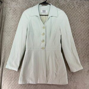 Regine NY Women 10 Jacket Light Blue Minimalist Conservative Lightweight Vintage